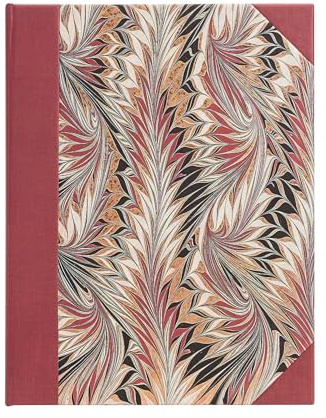 Rubedo (Cockerell Marbled Paper) Ultra Unlined Hardcover Journal: Hardcover, 120 gsm, ribbon marker, memento pouch, elastic closure