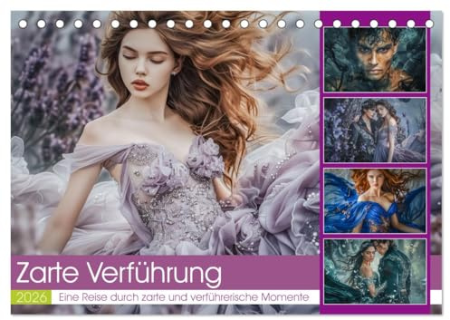 Zarte Verführung (Tischkalender 2026 DIN A5 quer), CALVENDO Monatskalender: Tauchen Sie ein in ein Jahr voller sanfter Momente und verführerischer Schönheit. (CALVENDO Menschen)