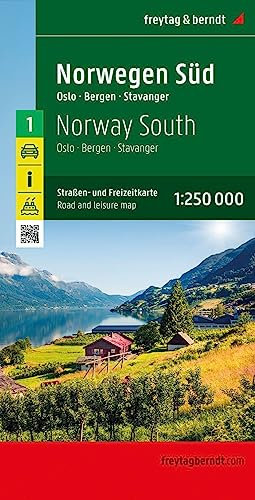 Norwegen Süd, Straßen- und Freizeitkarte 1:250.000, freytag & berndt: Oslo - Bergen - Stavanger, mit Autofähren (freytag & berndt Auto + Freizeitkarten)