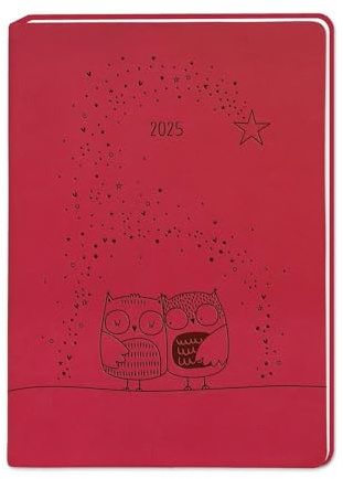 Terminplaner Lederlook 2025 Rot: Terminplaner Lederlook A6