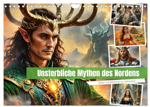 Unsterbliche Mythen des Nordens (Wandkalender 2026 DIN A4 quer), CALVENDO Monatskalender: Entdecken Sie die zeitlose Schönheit und unsterbliche Macht ... Götter und Göttinnen (CALVENDO Menschen)