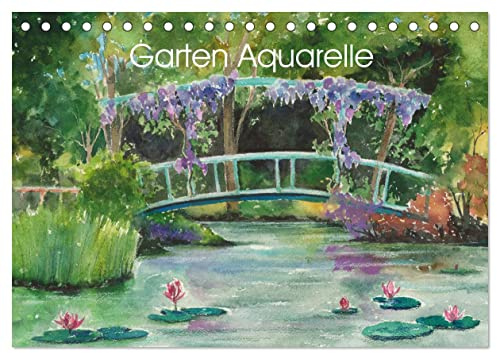 Garten Aquarelle (Tischkalender 2026 DIN A5 quer), CALVENDO Monatskalender: Aquarellgemälde mit Gartenthemen (CALVENDO Natur)