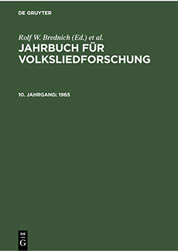 1965 (Jahrbuch für Volksliedforschung)