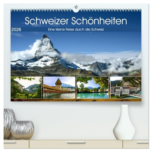 Schweizer Schönheiten (hochwertiger Premium Wandkalender 2026 DIN A2 quer), Kunstdruck in Hochglanz: Eine kleine Reise durch schöne Landschaften der Schweiz (CALVENDO Orte)