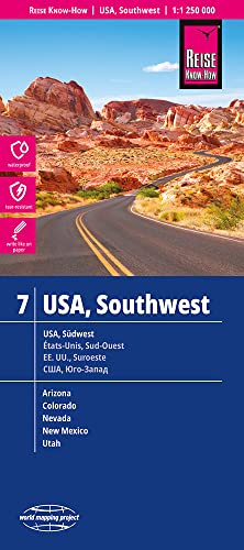 Reise Know-How Landkarte USA 07, Südwest / USA, Southwest (1:1.250.000): reiß- und wasserfest (world mapping project)