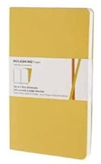 Golden yellow, plain volant notebooks L. Pagine bianche