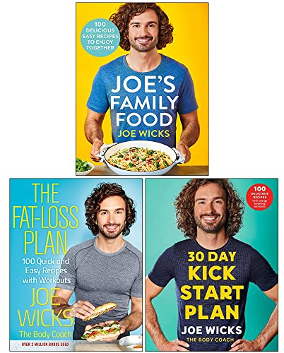 Joe Wicks Collection 3 Books Set (Joe's Family Food [Hardcover], The Fat-Loss Plan, 30 Day Kick Start Plan)