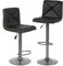 BestOffice verstellbar Synthetik Leder Drehstühle Chairs-Sets von 2 schwarz
