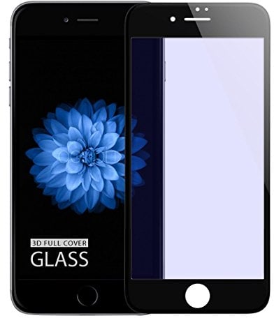 doupi FullCover Panzerfolie für iPhone 6 / 6S (4,7 Zoll), Preimium 9H Hartglas HD Displayschutz Anti Kratzer Glas Schutzfolie, schwarz