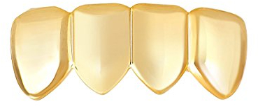 .iced-out. 4er Gold Grill - One Size fits All - Full Bottom