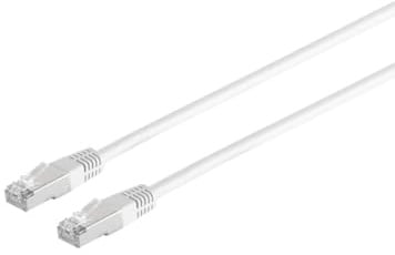 Netzwerkkabel Patchkabel Ethernet LAN Kabel Cat 5e F/UTP RJ45 Stecker Gigabit 1000 MBit/s Weiß 3m