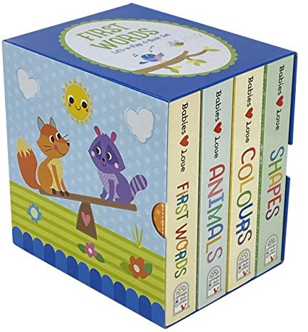Babies Love Lift a Flap 4 book box set: Animals, Colours, First Words and Shapes (Fun Children's Interactive Lift a Flap Board Book for Ages 0 and Up)