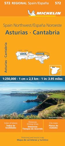 Michelin Map Spain: Northwest, Asturias, Cantabria Map 572 (Maps/Regional (Michelin))