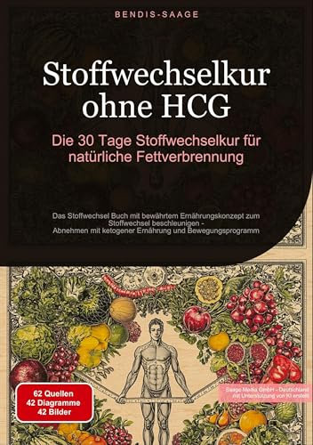 Stoffwechselkur ohne HCG: Die 30 Tage Stoffwechselkur für natürliche Fettverbrennung: Das Stoffwechsel Buch mit bewährtem Ernährungskonzept zum ... und Bewegungsprogramm (Stoffwechsel (DE))