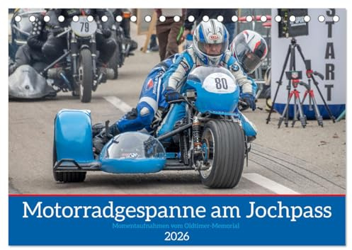 Motorradgespanne am Jochpass (Tischkalender 2026 DIN A5 quer), CALVENDO Monatskalender: Faszinierende Motorradgespanne in Aktion (CALVENDO Mobilitaet)