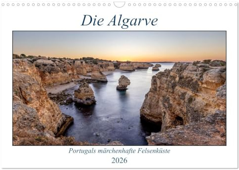 Die Algarve - Portugals märchenhafte Felsenküste (Wandkalender 2026 DIN A3 quer), CALVENDO Monatskalender: Zauberhafte Aufnahmen von den beliebten Stränden der Algarve (CALVENDO Orte)