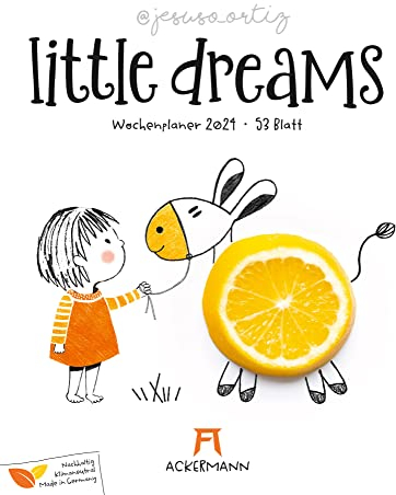 Little Dreams - Jesuso Ortiz Kalender 2024, Wandkalender im Hochformat (25x33 cm) - kreativer Wochenplaner, Poesie und Humor für Kinder und Erwachsene