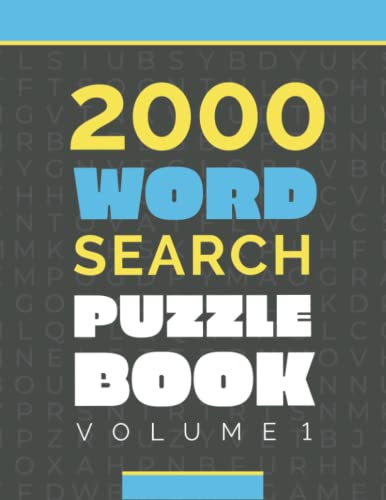 2000 Word Search Puzzle Books for Adults: Word-Finds Puzzle Book - word search books - Large Print Word Search Puzzles for Seniors - Unique Finds