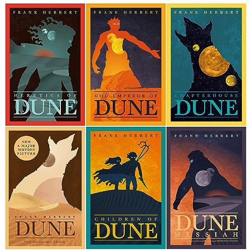 Dune Series 6 Bücher Sammelset (Dune, Dune Messiah, Children Of Dune, God Emperor Of Dune, Heretics Of Dune & Chapter House Dune)