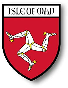 Akachafactory Stickers decal souvenir vinyl car shield city flag world crest man island isle