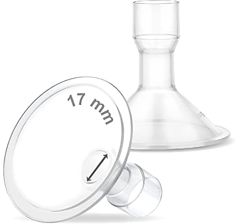 Maymom Myfit 17 Mm Shields Small; Compatible with Medela Breast Pumps-Personalfit, Freestyle, Harmony, Maxi, Freestyle Flex Connector; Connect to Widemouth/Narrow Connector, 2Pcs