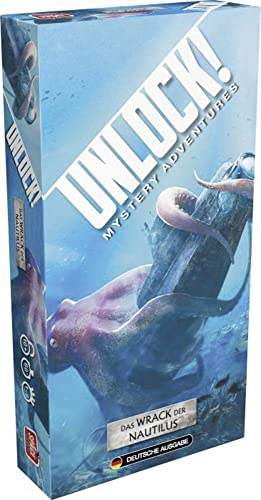 Asmodee, Unlock! - The Wreck of the Nautilus, Family Game, Puzzle Game, 1-6 Players, From 10+ Years, 60+ Minutes, German