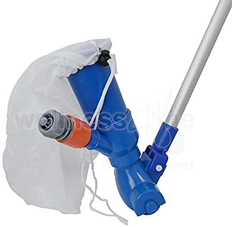 Well Solutions Bodensauger Jet Vac inkl. Teleskopstange | Unterdruck Poolsauger ohne Strom | Venturi Prinzip