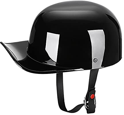 Woljay Casque de Moto Ouvert Rétro Casquette de Baseball Demi-Casques Casque Jet Hommes Femmes pour Scooter Cyclomoteur Cap Street Cruiser Jet - Certifié Dot
