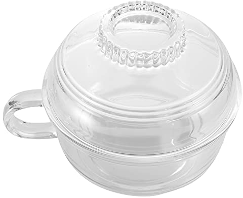 Cabilock 1 Pc Bol De Nouilles Instantanées Bols En Verre Avec Anse Tasse De Céréales En Verre Cuisson Bol De Nouilles Avec Couvercles Bols De Ramen Avoine Un Verre Sucrier Étudiant