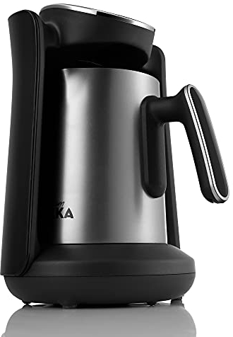 Arzum Okka Minio Pro Turkish Coffee Machine, Stainless Steel Pot, Black/Chrome, OK0010-K