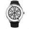 Humism Rhizome Automatisch Stahl Saphir Weiß Schwarz Leder Unisex, Armband