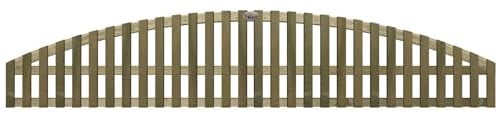 Premier Florence 6x0.5ft (W: 6ft x H: 0.5ft) Decorative Arched Frameless Vertical Slatted Trellis Pressure-Treated Garden Panel Fence Topper/Wall Art/Pergola Width 1828mm x Height: 155mm