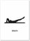 QUBTAN Pilates Übung Schwarz-Weiß-Diagramm Poster und Drucke Yoga Wandkunst Sport Leinwandmalerei Nordische Ästhetik Bild für Wohnkultur50x70cmx1Kein Rahmen