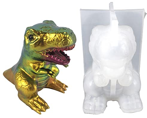 HyzaPhix Epoxidharz Formen Dinosaurier,Resin Silikonform Tiere 3D Dino Gießform Tier Kerzenform Dinosaur Silicone Mold für Schokolade, Seife, Sojawachs Kerzen