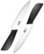 EUROXANTY Lot de 2 couteaux avec lame en céramique, céramique de zircone, lame extra tranchante, résistant à l'abrasion, manche ergonomique, coupe précise, 20 cm, noir 25 cm