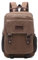 DEEVORCA Mode Canvas Rucksack Herren Elegant Tagesrucksack für 10.9 Zoll iPad Mehrere Taschen Schultertasche Lässig Daypacks Reisen Arbeit Schule Camping Täglich Leinwand Herren Rucksäcke Braun