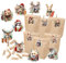 Adventskalender zum Befüllen : 2023 DIY Adventskalender Zahlen Sticker zum Selbstbefüllen groß mit 24 Adventskalender Kraftpapier Tüten Waldtiere Bär Fuchs