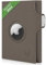 MAGATI Slim Wallet mit AirTag Hülle, Münzfach, RFID-Schutz - Mini Geldbörse Herren & Damen klein - il Santo Kartenetui - Kartenhalter Einkaufswagenchip-Fach Portemonnaie, Taupe