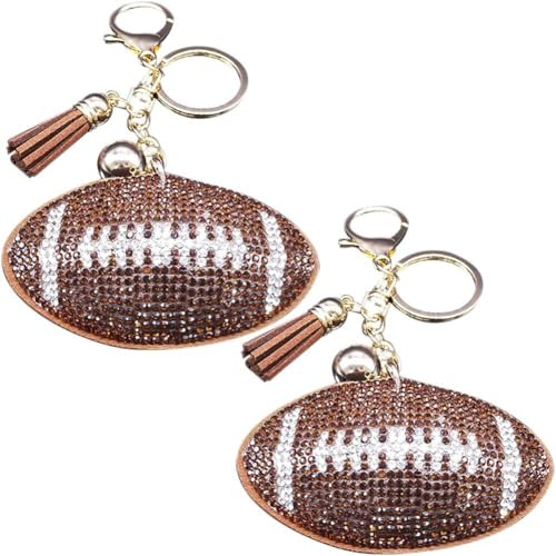 Luxylei 2 Stück American Football Schlüsselanhänger Fußball Schlüsselanhänger Geldbörse Anhänger Für Handtaschen Fußball Auto Schlüsselanhänger Für Männer Frauen