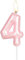Geburtstagskerze Happy 4th Birthday, rosa Nummer 4, Geburtstagskerzen, Kuchendekoration für Mädchen, Frauen, Hochzeitstag