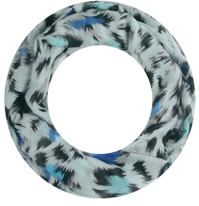 Majea Loop Schal Damen Schlauchschal Halstuch schmaler Loopschal (880052) (blau 2)