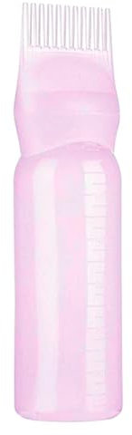 Hair Dye Comb Applicator Bottle With Graduated Scale For Salon Coloring, Dying Oil, and Medicine