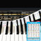 Bunte abnehmbare Piano Keyboard Note Etiketten mit Klavier Akkord Chart Poster, Silikon Piano Noten Aufkleber Guide für Anfänger, wiederverwendbar 88 Key Full Size Piano