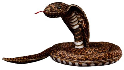 Schlange Kuscheltier Riesen Stofftier Kuschelschlange Als Kuscheltier und Dekoration Geschenk für Kinder (170 cm,Kobra - Dunkelbraun)