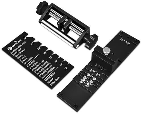 Chisel Sharpening Jig, Wood Honing Guide for Chisels and Planes Width 0.1 to 2.8 with Sharpening Angle Fixture, Angle Gauge from 10° to 45°