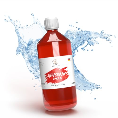 POPY TRADE 1000ml pflanzliches Glycerin VG E422 I 99,5% Pharmaqualität I Ideal für Diffusoren, Vernebler & Nebelmaschinen sowie Hautpflege & DIY-Projekte