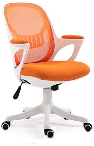PYWJGZSX Office Chair Leisure Office Chair Mesh Back Chair Ergonomic Swivel Chair Task Chair 120° Locking,360° Seat Nylon Resin Base Gaming Chair/White E Orange Net/a