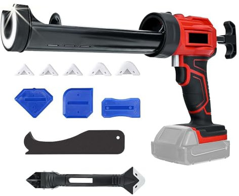 TOOSOAR Pistolet à Silicone électrique pour Makita 18V, pistolet à colle électrique 300ML, 4 vitesses, anti-goutte, pour étanchéification, mastic, étanchéité