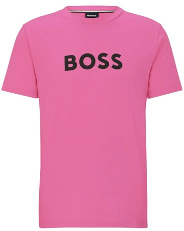 BOSS Herren Shirt Crew-Neck T-Shirt RN, Farbe:Pink, Artikel:-670 Bright pink, Größe:XL