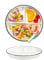 QJIRZB Assiette en porcelaine à 3 compartiments - Assiette à collation créative avec compartiments - Assiette à collation avec compartiments - Assiette en porcelaine pour fruits, légumes, collations